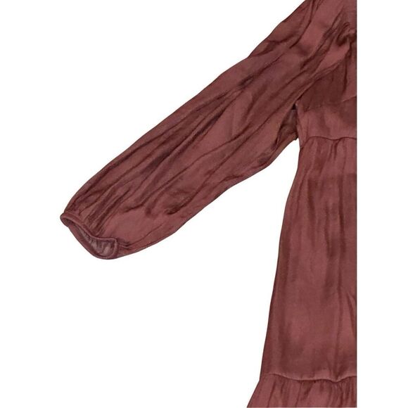 Soma satin tiered maxi dress spiced whiskey S fall - Picture 5 of 11